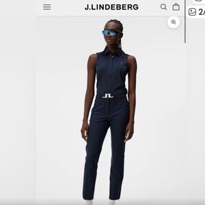 J.Lindeberg Navy Cropped Slim Ankle Pants